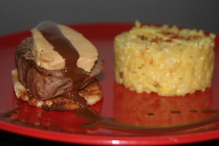 Tournedos Rossini Sauce Chocolat Piment Et Son Risotto Au Citron Et Safran Toque De Choc