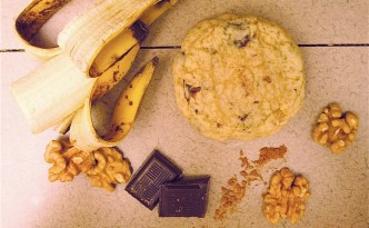 Cookie banane et noix