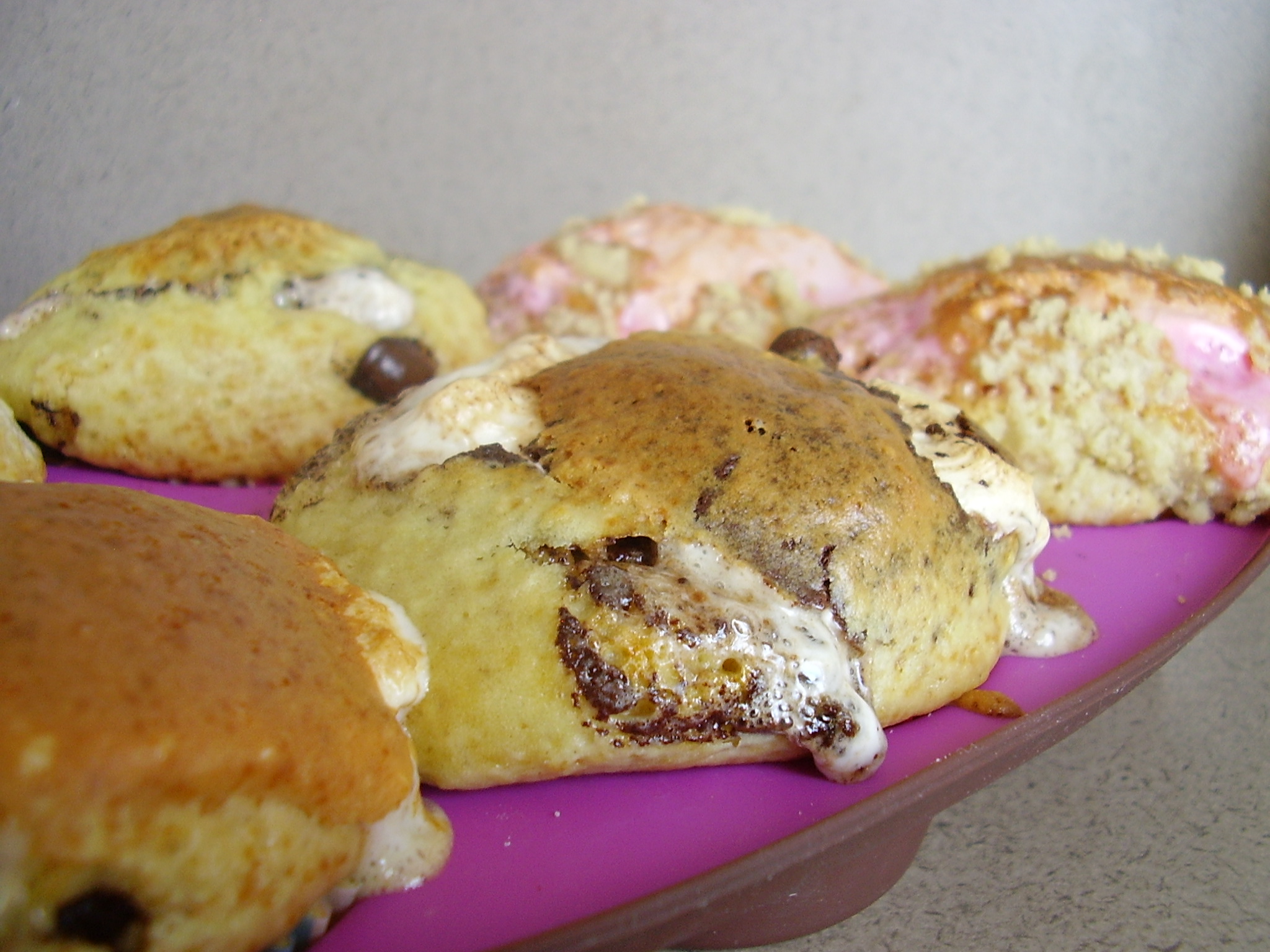 Muffin chocolat coeur de guimauve