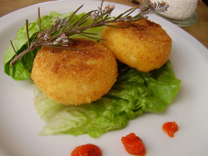 Crottins de chèvre panés Crottins de chèvre panés