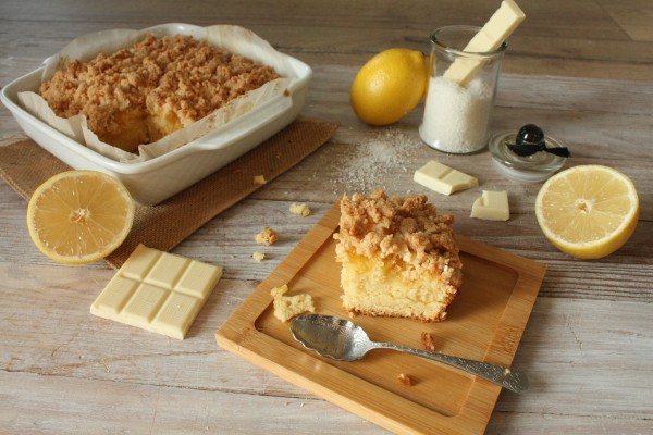 Crumbcake chocolat blanc, coco et lemon curd Crumbcake chocolat blanc, coco et lemon curd