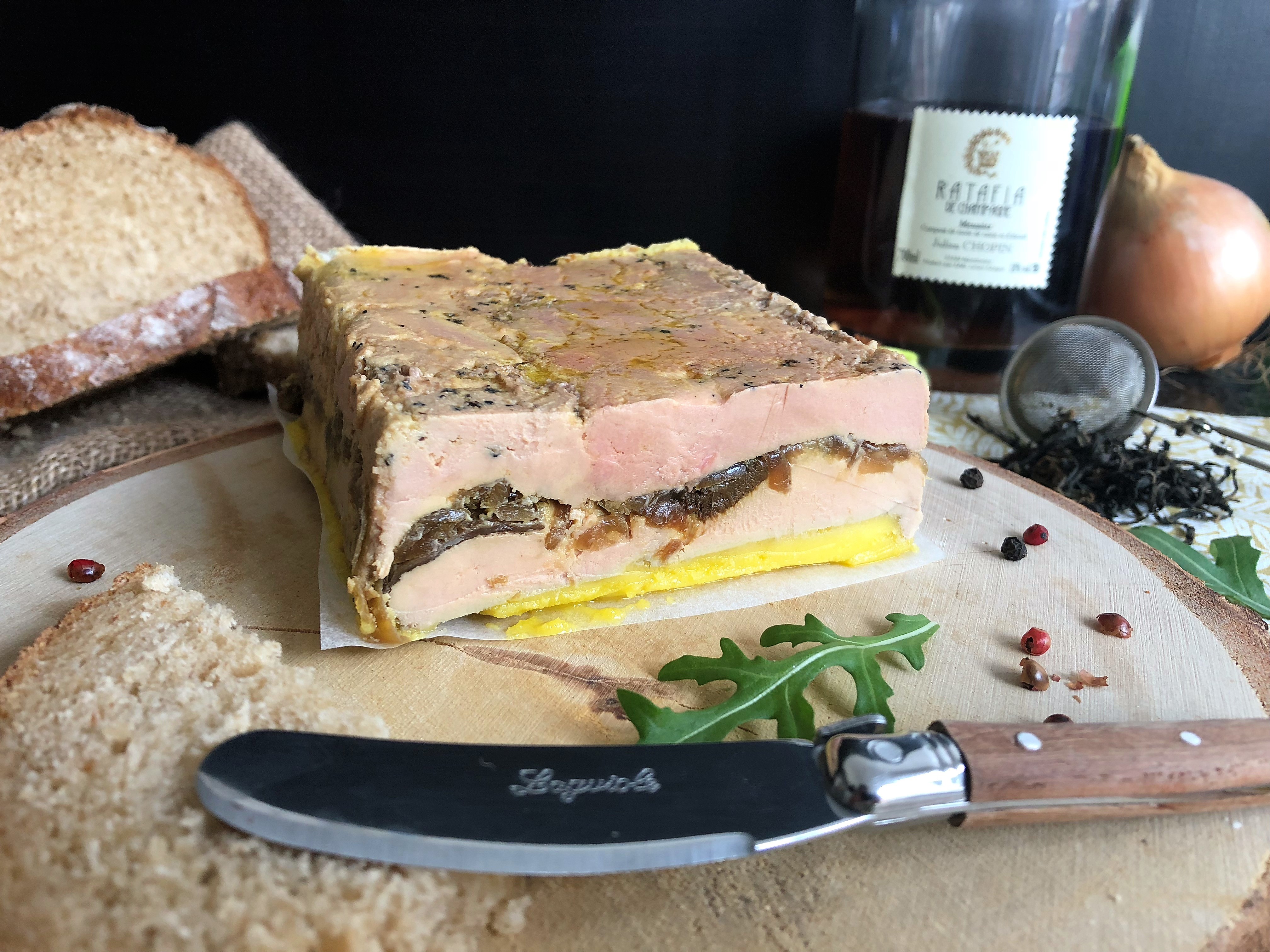 Foie gras aux cèpes et thé fumé