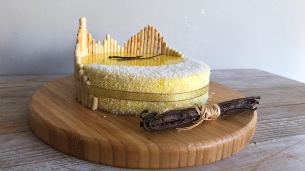 Entremet vanille, mangue, coco Entremet vanille, mangue, coco