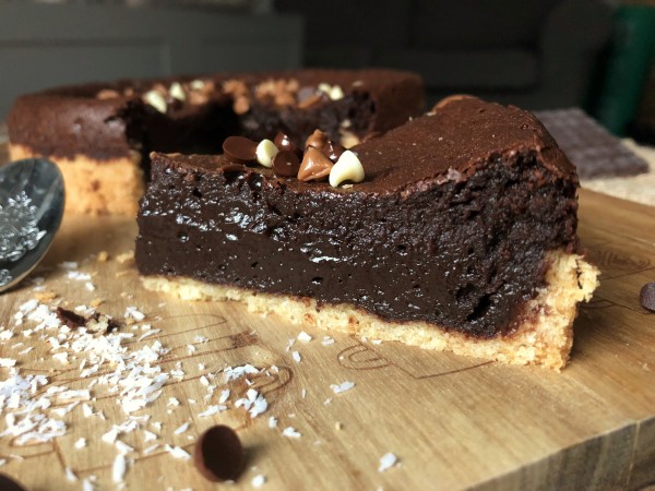 Tarte fondante au chocolat et noix de coco Tarte fondante au chocolat et noix de coco