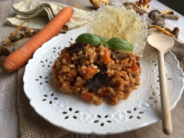 Risotto rouge aux champignons et carottes Risotto rouge aux champignons et carottes