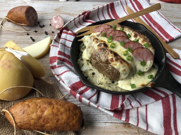 Jacket potatoes façon choucroute Jacket potatoes façon choucroute