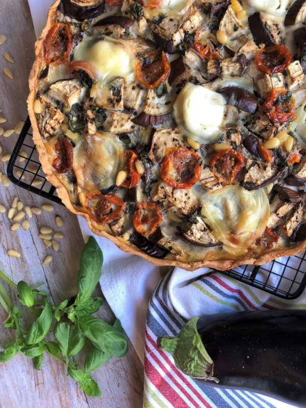 Quiche aubergine et basilic Quiche aubergine et basilic