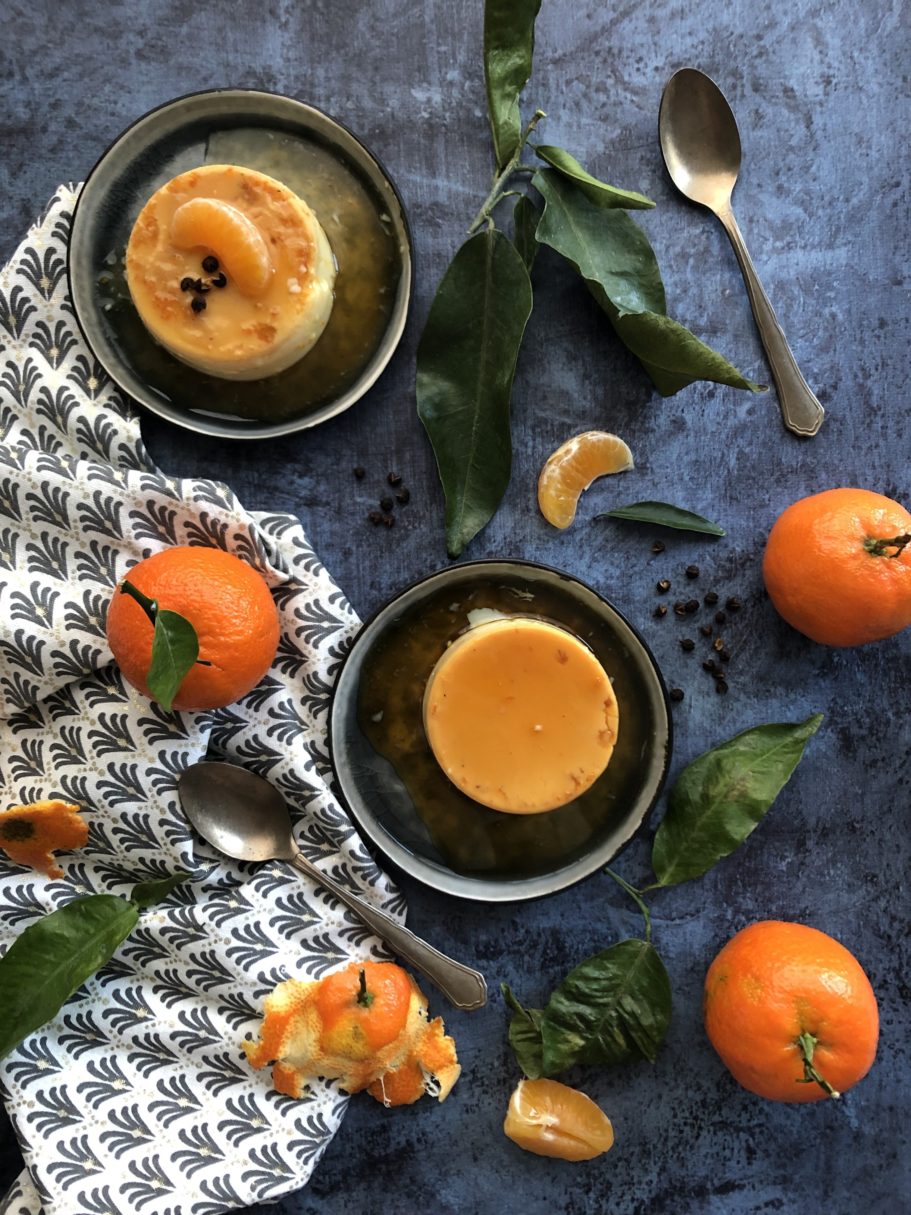 Crème renversée mandarine et poivre du timut