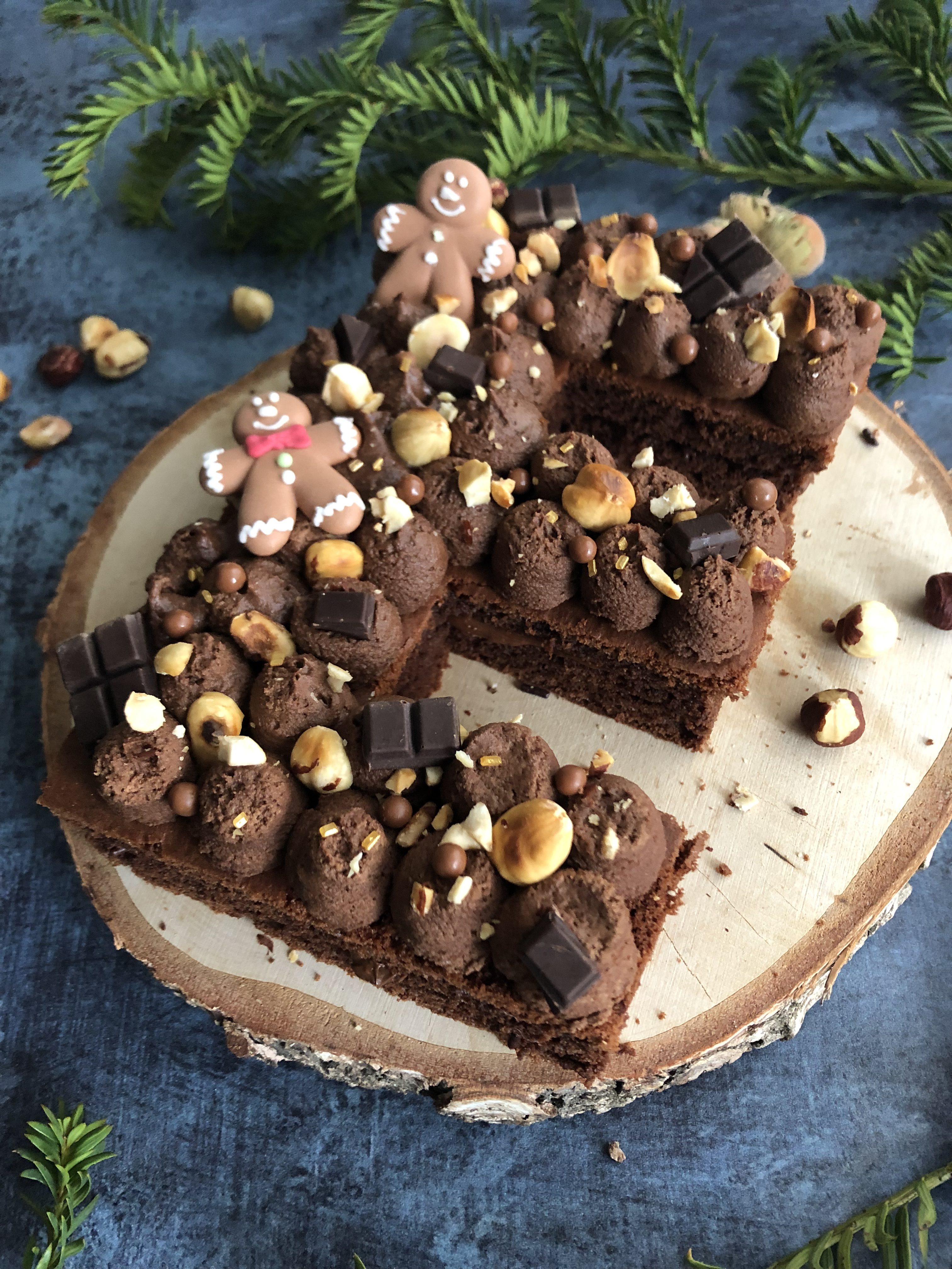 Letter cake NOEL : Chocolat praliné