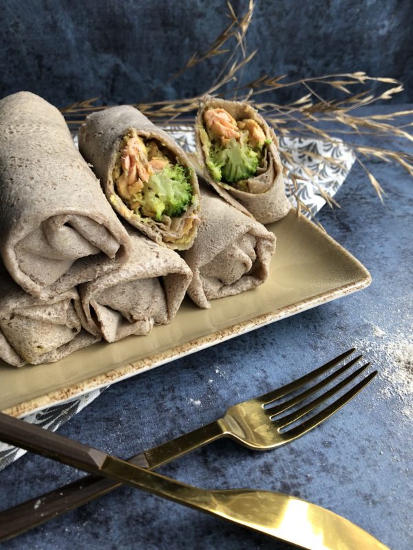 Galettes farcies au saumon curry-coco Galettes farcies au saumon curry-coco