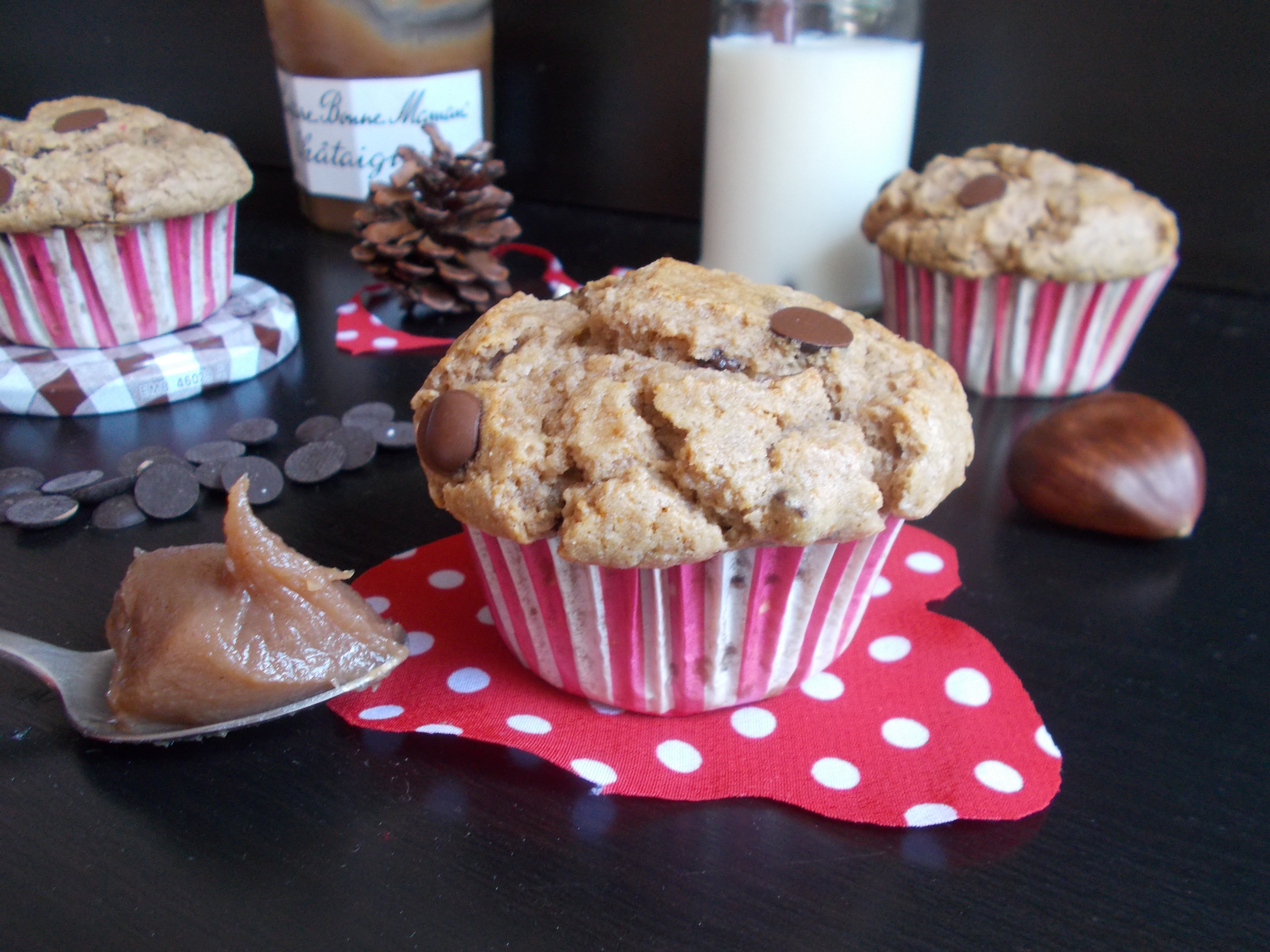 Muffin chocolat-châtaigne [sans gluten]